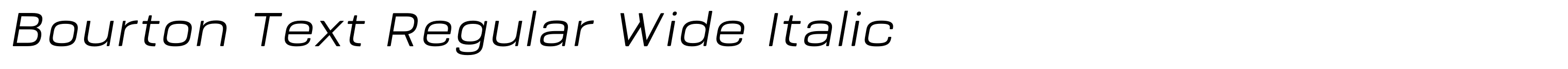 Bourton Text Regular Wide Italic